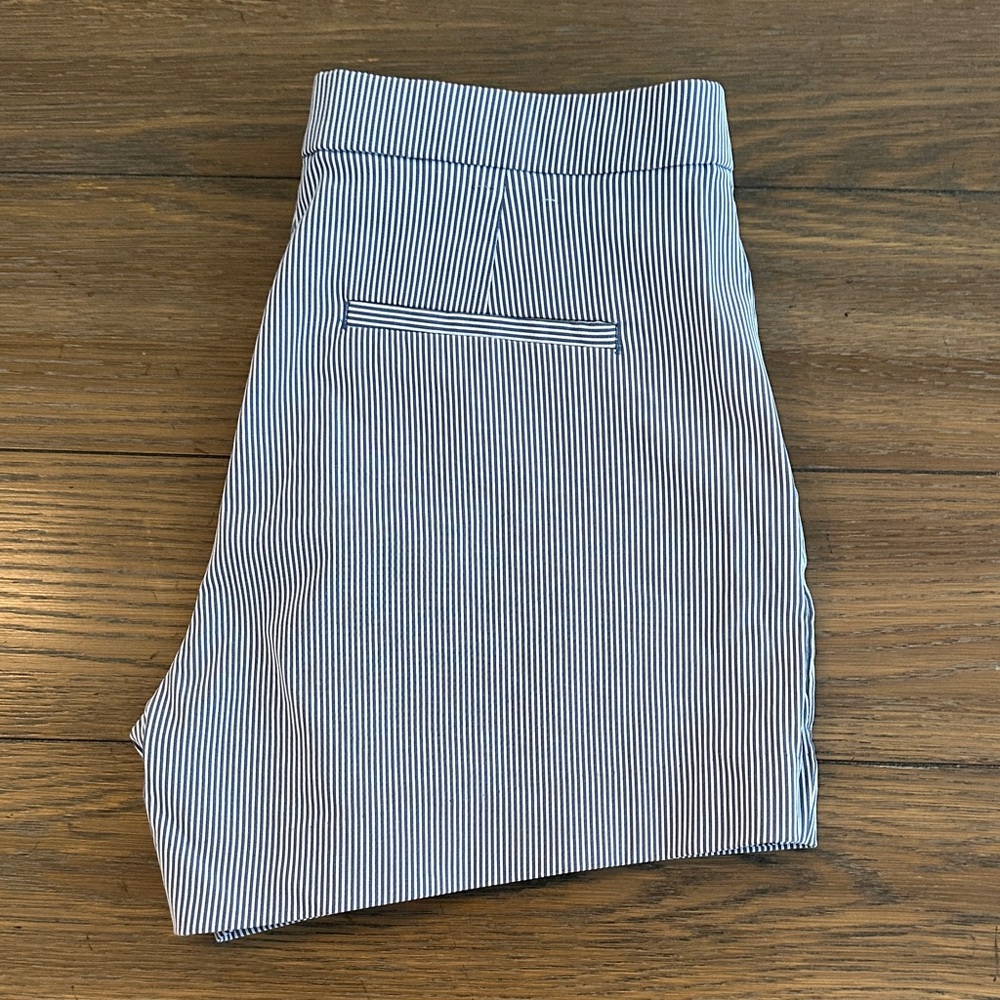 Banana Republic Women's Blue Striped Shorts Size 4 Gently Worn